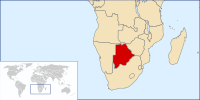 Location of Botswana