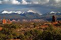 Mt. Tukuhnikivatz centered, from Arches National Park