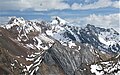 Northwest aspect of Mount Baldwin (center) and White Fang (left)