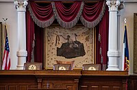 San Jacinto Battle Flag in the Texas House of Representatives