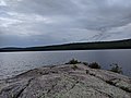 view from the island in B Lac Saint-Bernard