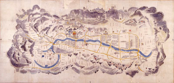 This is a map of Tage castle or Kiriyama castle in Edo period.