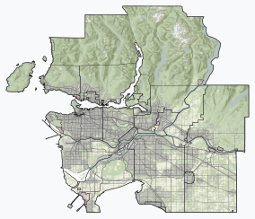 Map showing the location of Mount Seymour Provincial Park