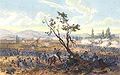 1847 - Battle of Churubusco, during the Mexican-American War, painting by Carl Nebel