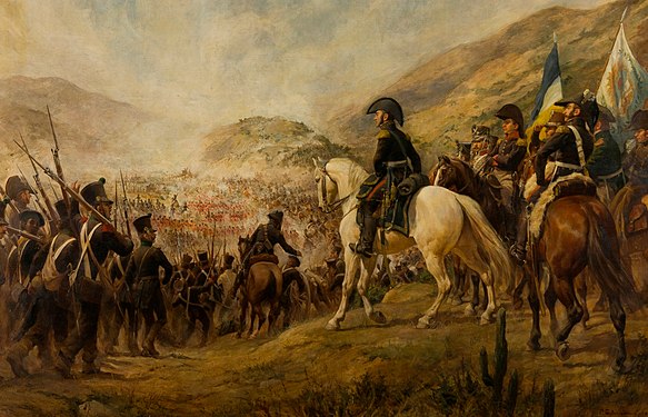 La batalla de Chacabuco, segons l'oli de Pedro Subercaseaux