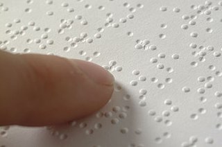 <span class="mw-page-title-main">Braille</span> Tactile writing system for blind and visually impaired people