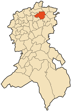 Localização da cidade dentro da província de Sidi Bel Abbès