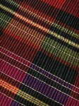 Detail of Serbian tartan folk dress, densely pleated, 2017