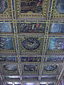 Coffer ceiling with 39 paintings