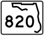 State Road 820 marker