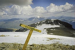 Vy från Galdhøpiggen, Skandernas högsta berg.