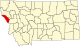 State map highlighting Mineral County