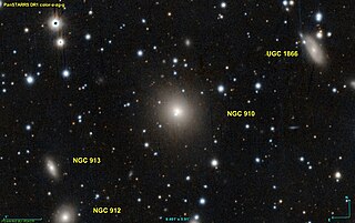 <span class="mw-page-title-main">NGC 910</span> Galaxy in the constellation Andromeda