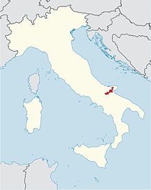Map of Roman Catholic diocese of Foggia-Bovino