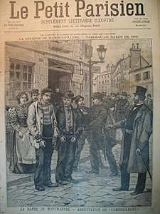 Arrestation des cambrioleurs de la « bande de Montmartre », Supplément littéraire illustré du Petit Parisien, 1896.