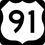 Straßenschild des U.S. Highways 91