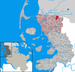 Läget för kommunen Westre i Kreis Nordfriesland