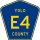 County Road E4 marker