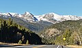 Sawtooth Mountain (left), Red Deer Mountain (right) from Peak to Peak Highway (Hwy 72)