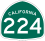 State Route 224 marker