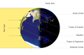 Day and night during the winter solstice in the northern hempisphere