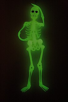 A green skeleton