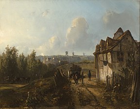 Vue de Montmartre (1850) Johan Barthold Jongkind, musée Boijmans Van Beuningen, Rotterdam, Pays-Bas.