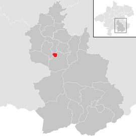 Poloha obce Kirchdorf an der Krems v okrese Kirchdorf an der Krems (klikacia mapa)