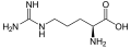 de: Struktur von L-Arginin; en: Structure of L-arginine