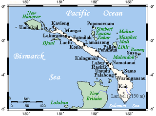 <span class="mw-page-title-main">New Ireland (island)</span> Island of the Bismarck Archipelago in the Pacific Ocean