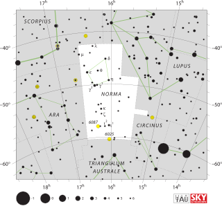 <span class="mw-page-title-main">Norma (constellation)</span> Constellation in the southern celestial hemisphere