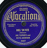 A picture of the 7" single for "Roll 'Em Pete"