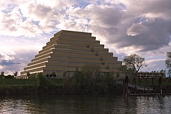 The Ziggurat Building on the Sacramento River in West Sacramento