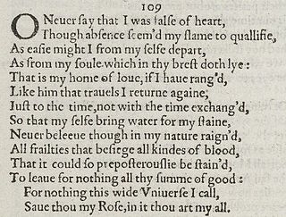 <span class="mw-page-title-main">Sonnet 109</span> Poem by William Shakespeare