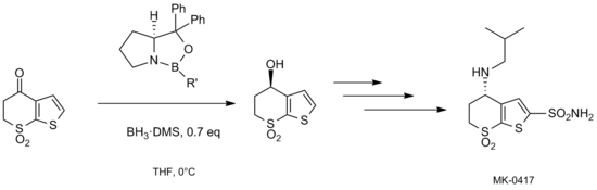 CBS Reduction of Sulfone in MK-0417 Synthesis