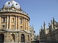 Catte Street, looking north past the Radcliffe Camera from its southern, St Mary's, end.