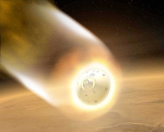 <span class="mw-page-title-main">Atmospheric entry</span> Passage of an object through the gases of an atmosphere from outer space