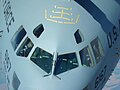 A KC-135 refueling a C-17