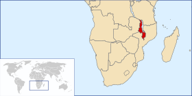 Localização de Protetorado da Niassalândia