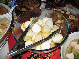 <i>Lontong</i> Indonesian traditional rice cake