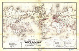 World map of telegraph density