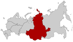 Location of the Siberian Federal District