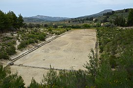 Nemea Ancient Stadium, built ca. 330 - 300 BC, Ancient Nemea, Greece (14091469752).jpg