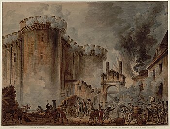 Illustration of the painting Storming of the Bastille