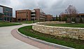 A view of the campus heading from the College of Business to the Academic buildings.