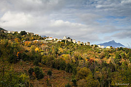 A view of Novale, with Monte San Petrone in the background