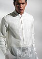 The barong tagalog is a traditional folk costume of the Philippines; this attire is worn on formal gatherings and weddings.