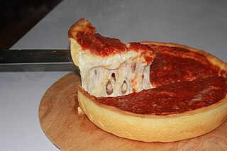 <span class="mw-page-title-main">Chicago-style pizza</span> Styles of pizza developed in Chicago, including deep-dish pizza