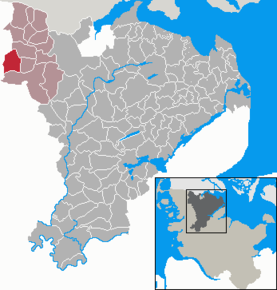 Poziția Hörup pe harta districtului Schleswig-Flensburg