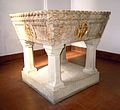 The alabaster baptismal font dates to 1911